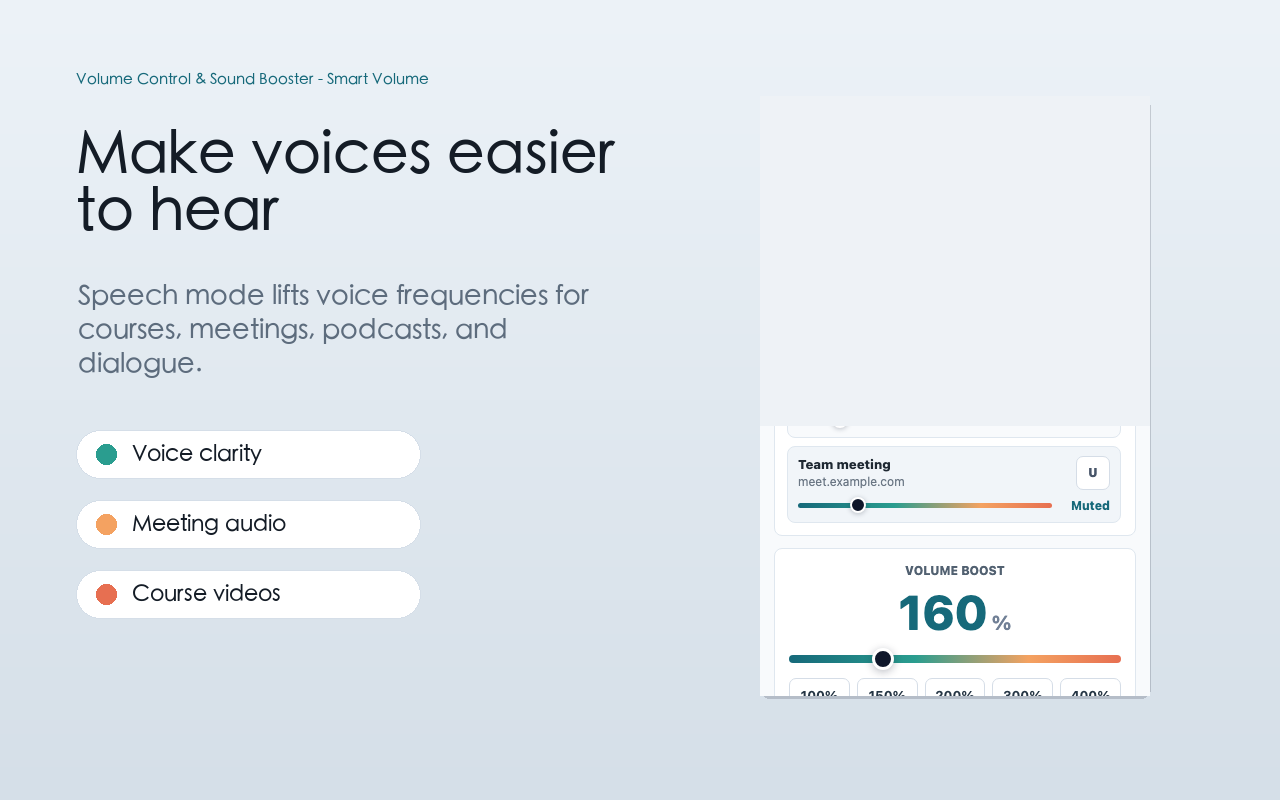 Speech mode for clearer voices